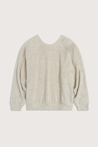 flat lay Samos Oversized Terry Sweatshirt oatmeal  relaxed fit
Crewneck
draping form and design
Generous fit
Ribbed comfy sleeves
cotton polyester blend