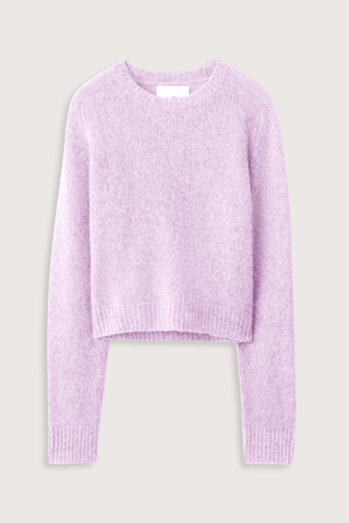 flat lay Solene  Cashmere/Silk Sweater Dahlia Textured silk cashmere
Regular fit
Cropped silhouette
Round neck
Raglan shoulder
Full-length sleeves
Ribbed hem.