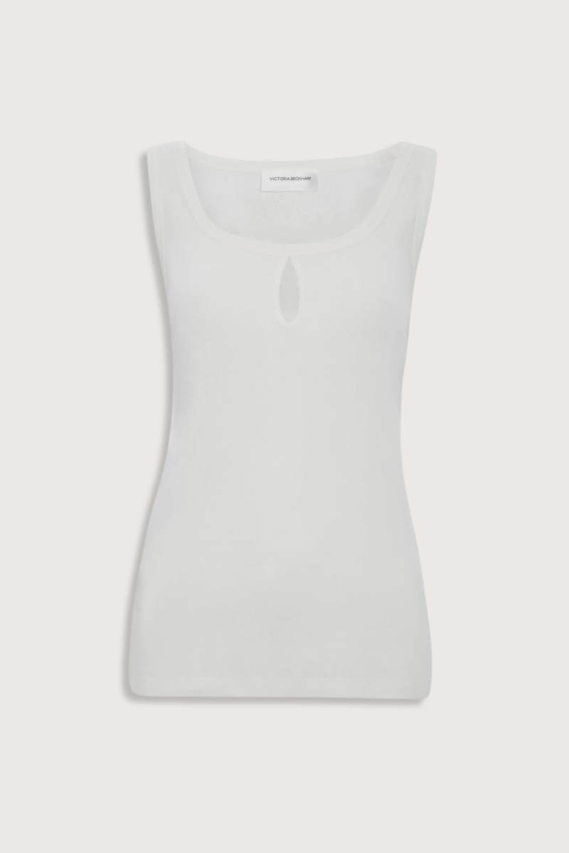 flat lay Split Tank Top White cotton linen Vest top
Rounded square neckline
Cut-out detail
Low hip length
Cotton blend
Sleeveless
Pleated back