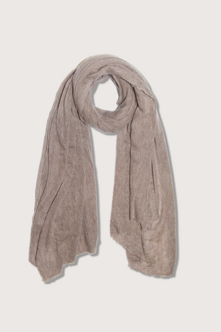 flat lay Stole Melange Cashmere Light Brown