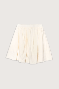 flat lay Structure Bubble Skirt With Elastic Waist off white Bubble skirt
Elastic waistband
Decorative stitching
Side seam pockets