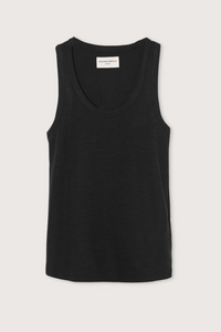 flat lay Tatia Wool Black tank