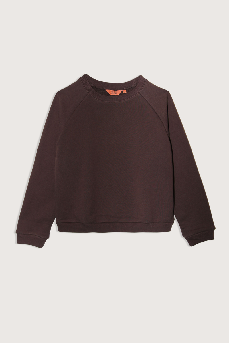 flat lay The Daily Sweatshirt brown vintage inspired  sweatshirt
Crewneck
Piece dyed
Iconic shape
Soft and dense 100% Japanese cotton terry