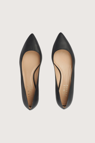top profile The Kitty Point Heel  Black Kitten heel
Pointed toe
Leather sole
Anti slip rubber injection