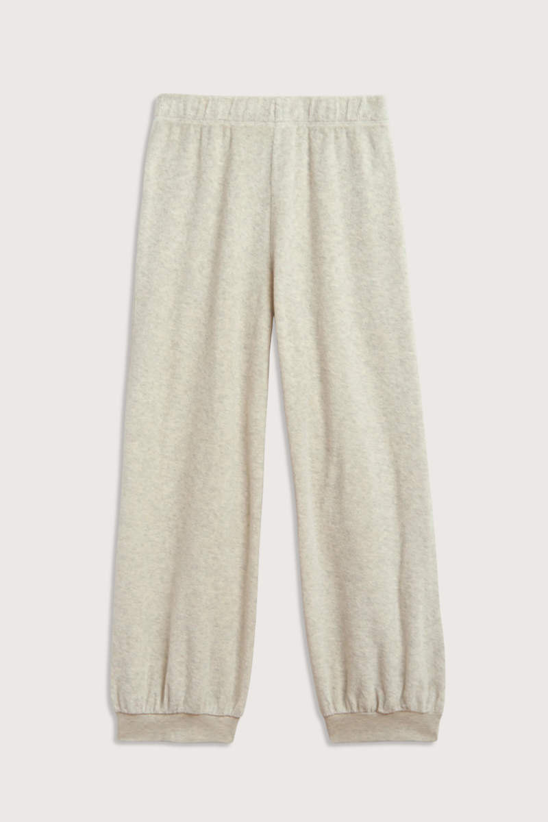 flat lay Tosk Harem Terry Pant Oatmeal High, elastic waist
Harem style
Beach-ready terry
cotton polyester blend