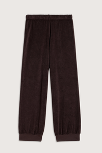 flat lay Tosk Harem Terry Pant Truffle brown High, elastic waist
Harem style
Beach-ready terry
cotton polyester blend
