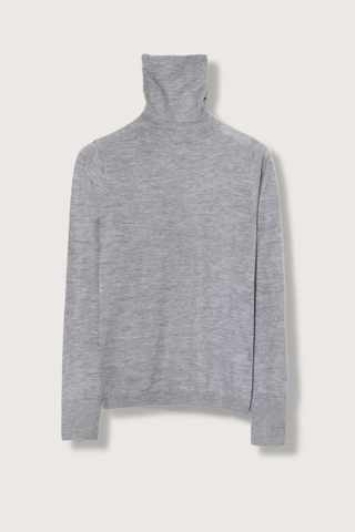 flat lay Turtleneck Fine Cashmere Heather Melange Long sleeves Ribbed cuff and hem Slim fit