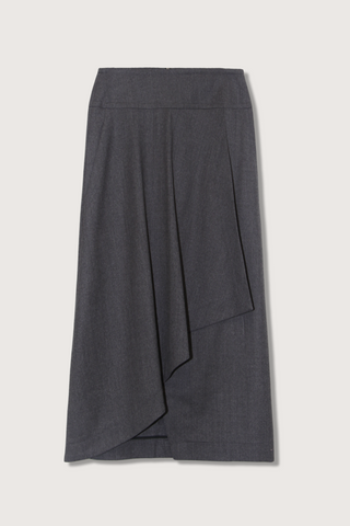 flat lay Wool Flannel Skirt Granite