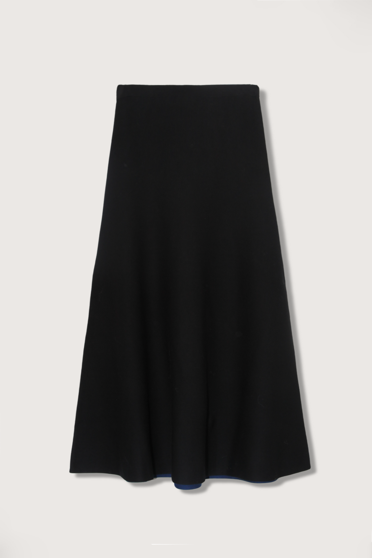 flat lay Zander Brushed Mohair Maxi Flare Skirt black 