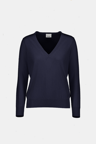 V-Neck Fine Cashmere Deep Night