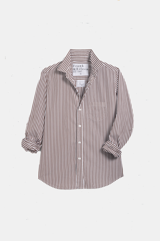 Barry Button Up Brown Stripes