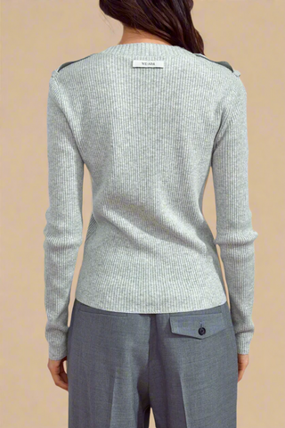 The Downtown L/S Knit Ice Grey