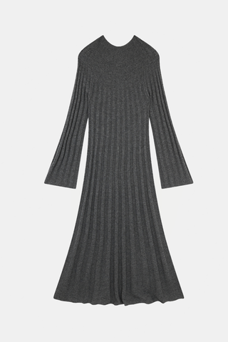 Irma Merino Maxi Dress Cash Blend Anthracite