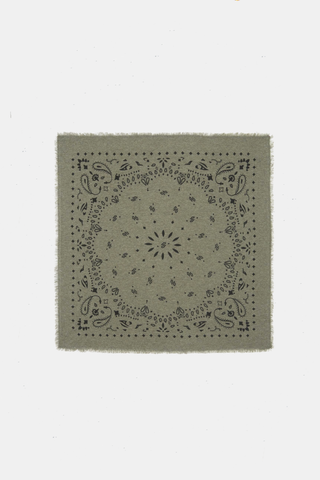 Hachiko Bandana Scarf Avoine Khaki Chine