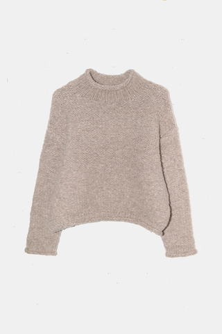 Hand knit Purl Roll Neck Dust