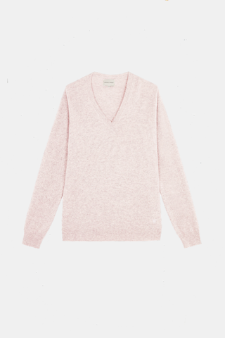 Classic V-Nk Sweater Pink