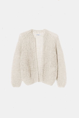 Mohair Small Cardi Beige