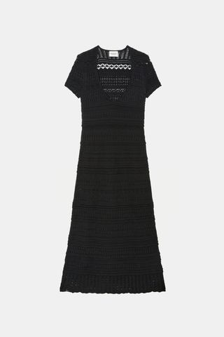Jinny Crochetlike Dress Black
