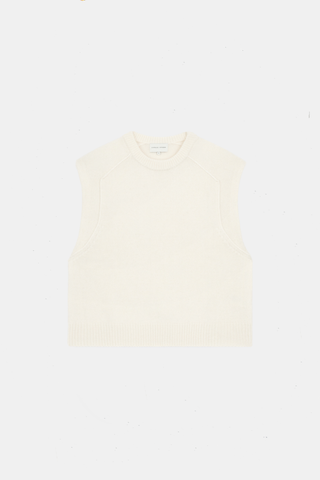 Mari Sleveless Boxy Top Ivory