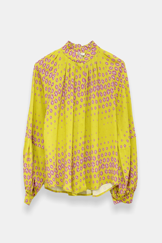 Flying Jewels Crepe Blouse Mimosa