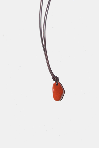 Jasper Stone Necklace (Amber Color)