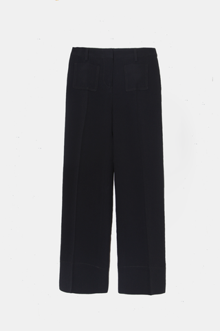 Cropped Pant With Elastic Back