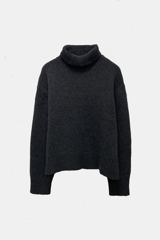 Omaira Lambswool Sweater Charcoal