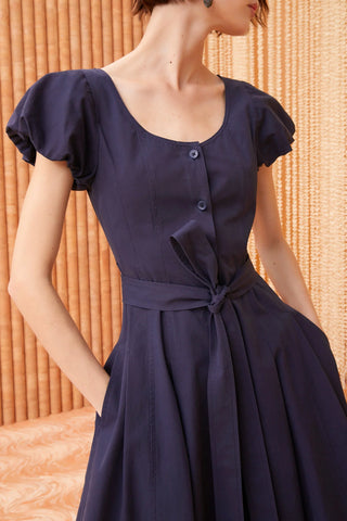Rhea Cotton Suiting Dress