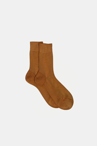 One Ribbed Socks Cannella