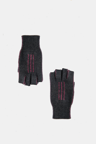 Cashmere Fingerless Stitch Glove H. Rose