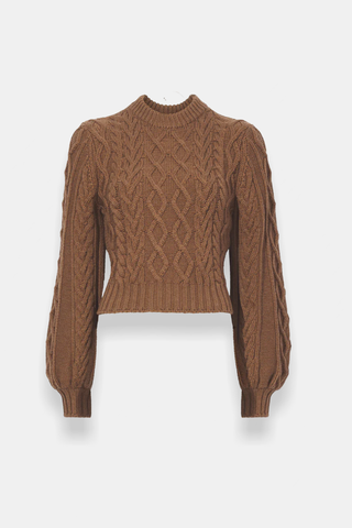 Chunky Cable Bell SLV Sweater