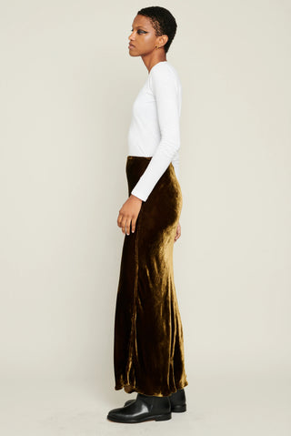 Rayon Velvet Bias Skirt