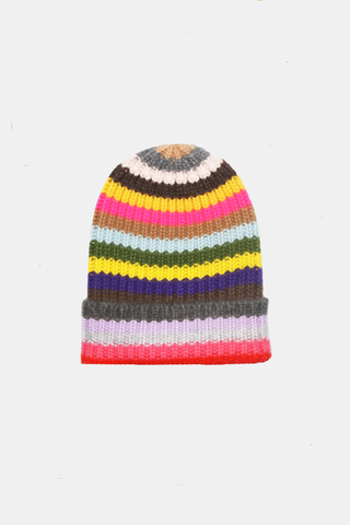 Cashmere Beanie "Multi Stripe"