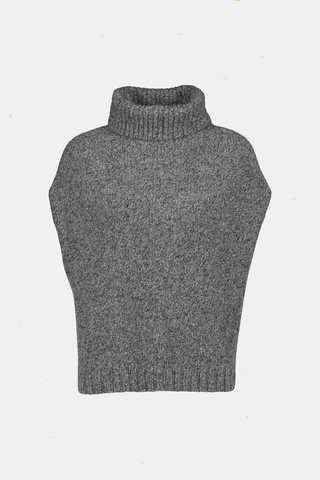 T-Neck Tweed Sweater