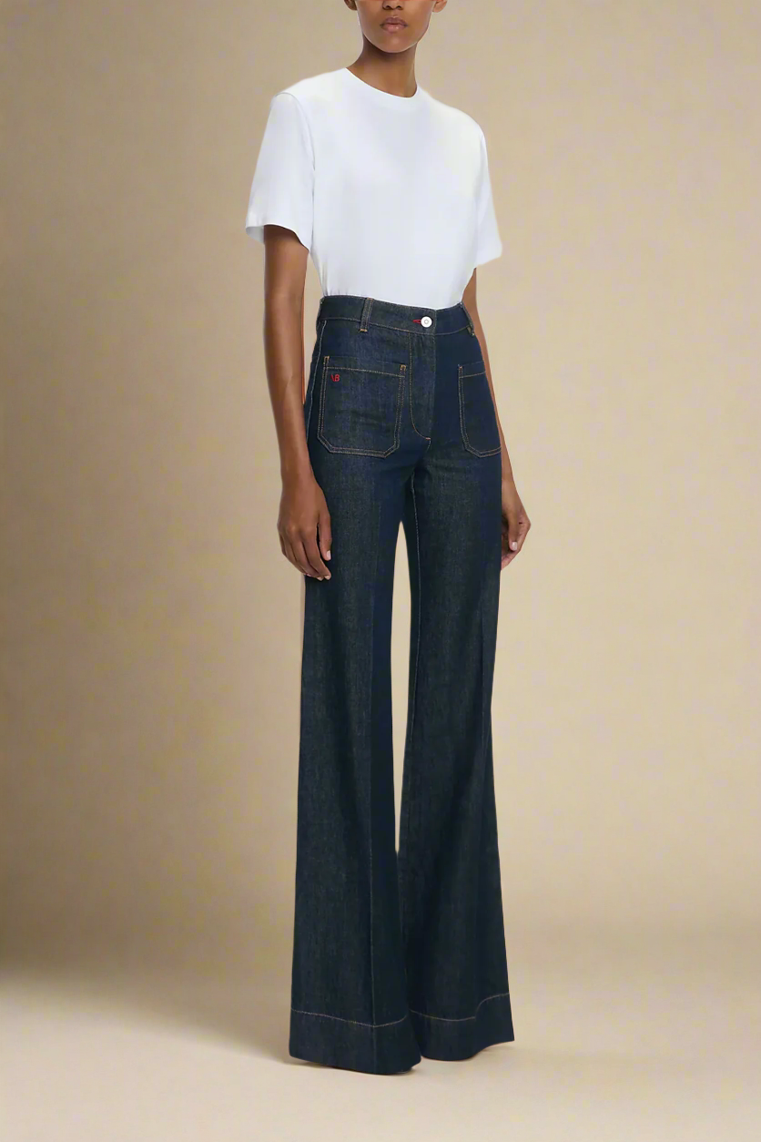 Alina High Waisted Jean I Dark Indigo Rinse