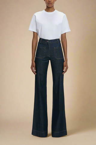 Alina High Waisted Jean I Dark Indigo Rinse