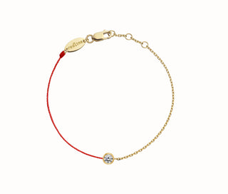 Pure String-Chain Bracelet Red / Yellow Gold
