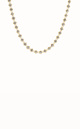 Metal: 18k yellow gold Grey Diamond Handmade in New York length 16-18" Textile Row Necklace Grey Diamond amali