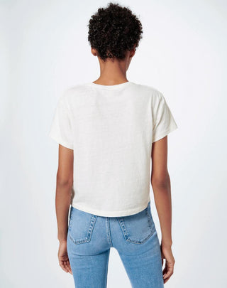 re/done boxy white tee made in USA 100% cotton
