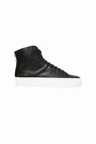 Tournament High Super common projects black sneaker leather
