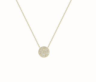 Lauren Joy Medium Disc Necklace In Yellow Gold