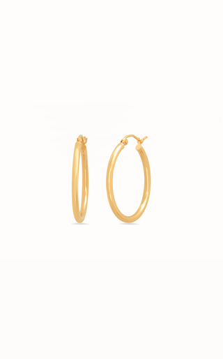 1" Skinny Hoops Yellow Gold shylee rose 